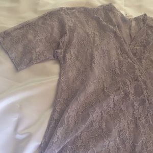Lularoe Lindsay Lace sheer Lavender Medium